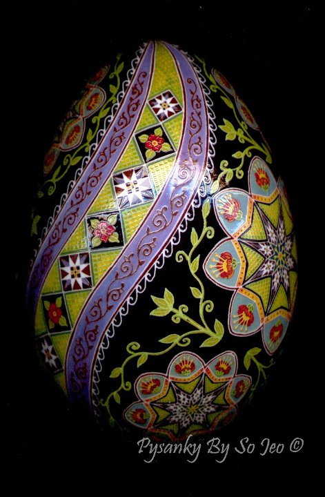 Ivys Starlight Garden Ukrainian Easter Egg Pysanky By So Jeo